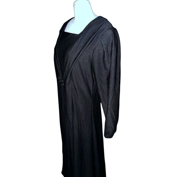 Southeastern Womens Black Long Sleeve Square Neck Dress Size 18 WomensMade In US - Picture 16 of 16